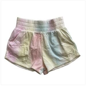 NEW - Athleta Girl Sundown 2.5" Shorts TIE DYE Running Sports Active LARGE 12